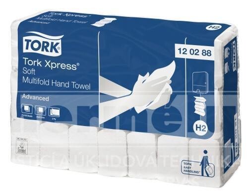 PAPÍROVÉ RUČNÍKY SKLÁDANÉ TORK XPRESS ADVANCED SOFT BÍLÁ H2 2856KS - 1KRT