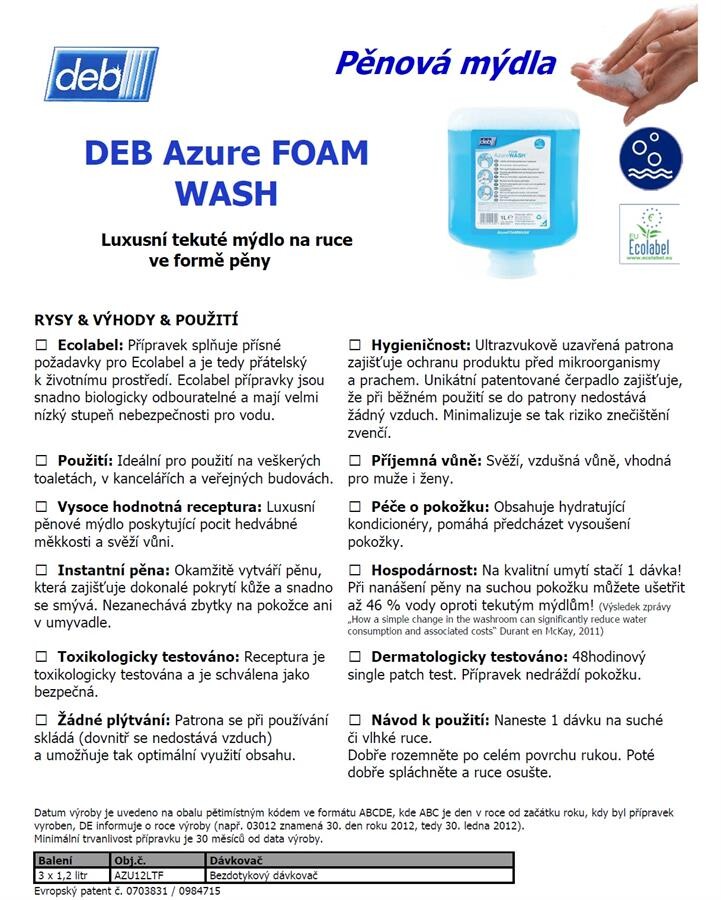 TF Deb Azure Foam Wash - luxusní pěnové mýdlo 1,2L