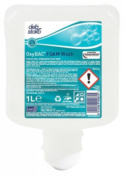 Deb OxyBac Foam Wash - neparfémované pěnové mýdlo 1l